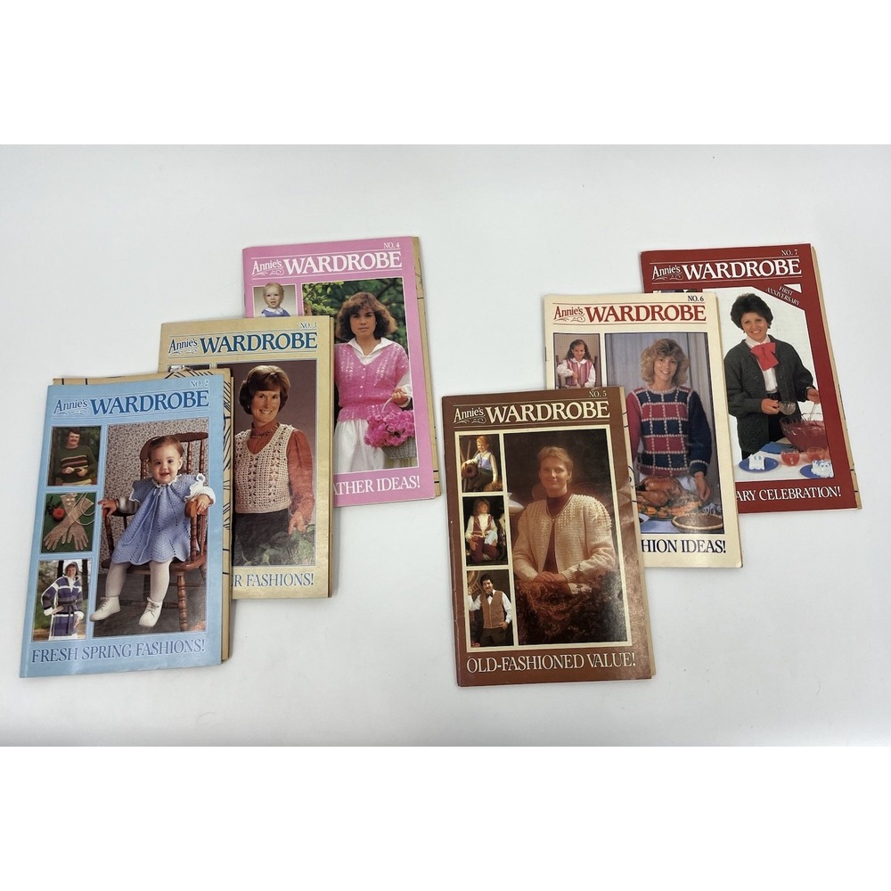 Annie's Wardrobe Crochet Knitting Pattern Magazine Books Lot of 6 Numbers 2-7